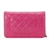 Classic Wallet on Chain, &pound;1,200, Handbags, Pink, Lambskin Leather, Back view